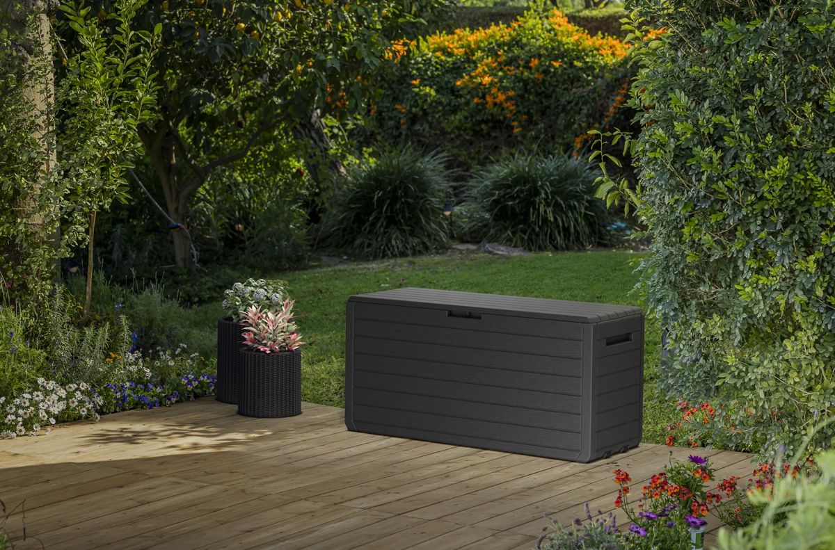 Atlas 71 Gallon Storage Deck Box Graphite - Keter Canada