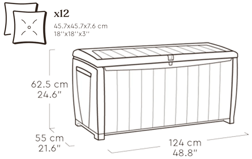Novel Opbergbox - 340L - Zwart