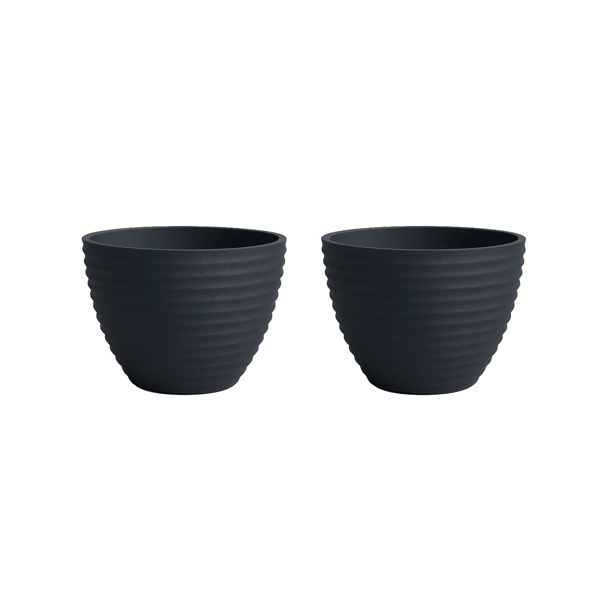 Honey Pot Low Planter 37cm Set of 2 - Millstone Grey