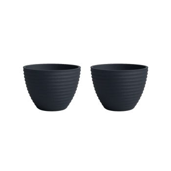 Honey Pot Low Planter 37cm Set of 2 - Millstone Grey - Planters