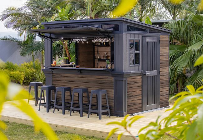 Signature Outdoor Garden Bar - Rosewood