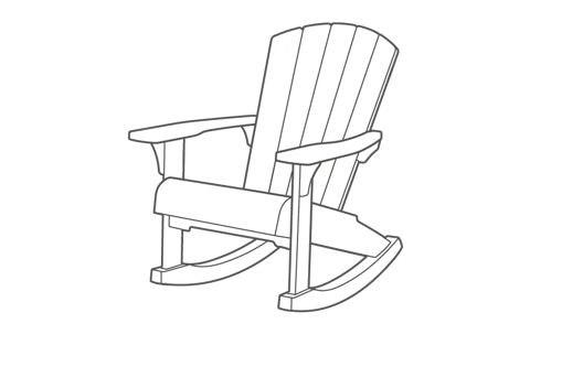 White Outdoor Adirondack Rocking Chair - Keter US