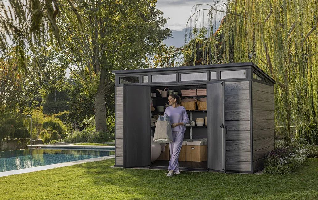 Gray Signature 11x7 Large Storage Shed - Keter US