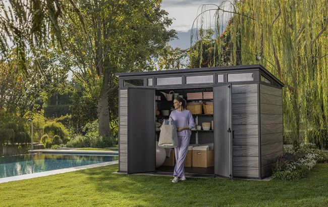 Gray Signature 11x7 Large Storage Shed - Keter US