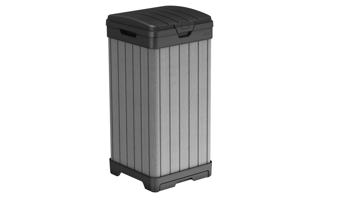 Darwin Gray Outdoor Trash Can - Keter US