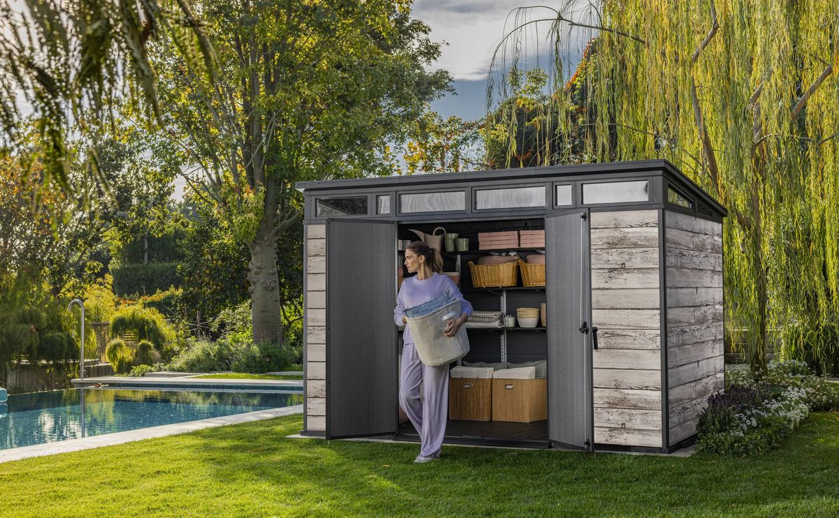 Signature Coastal Grey Large Storage Shed - 11x7 Shed - Keter US