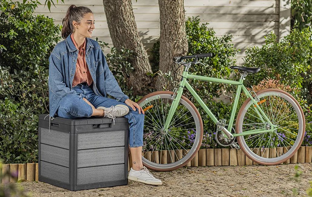 Cortina 30 Gallon Outdoor Storage Deck Box Graphite - Keter Canada