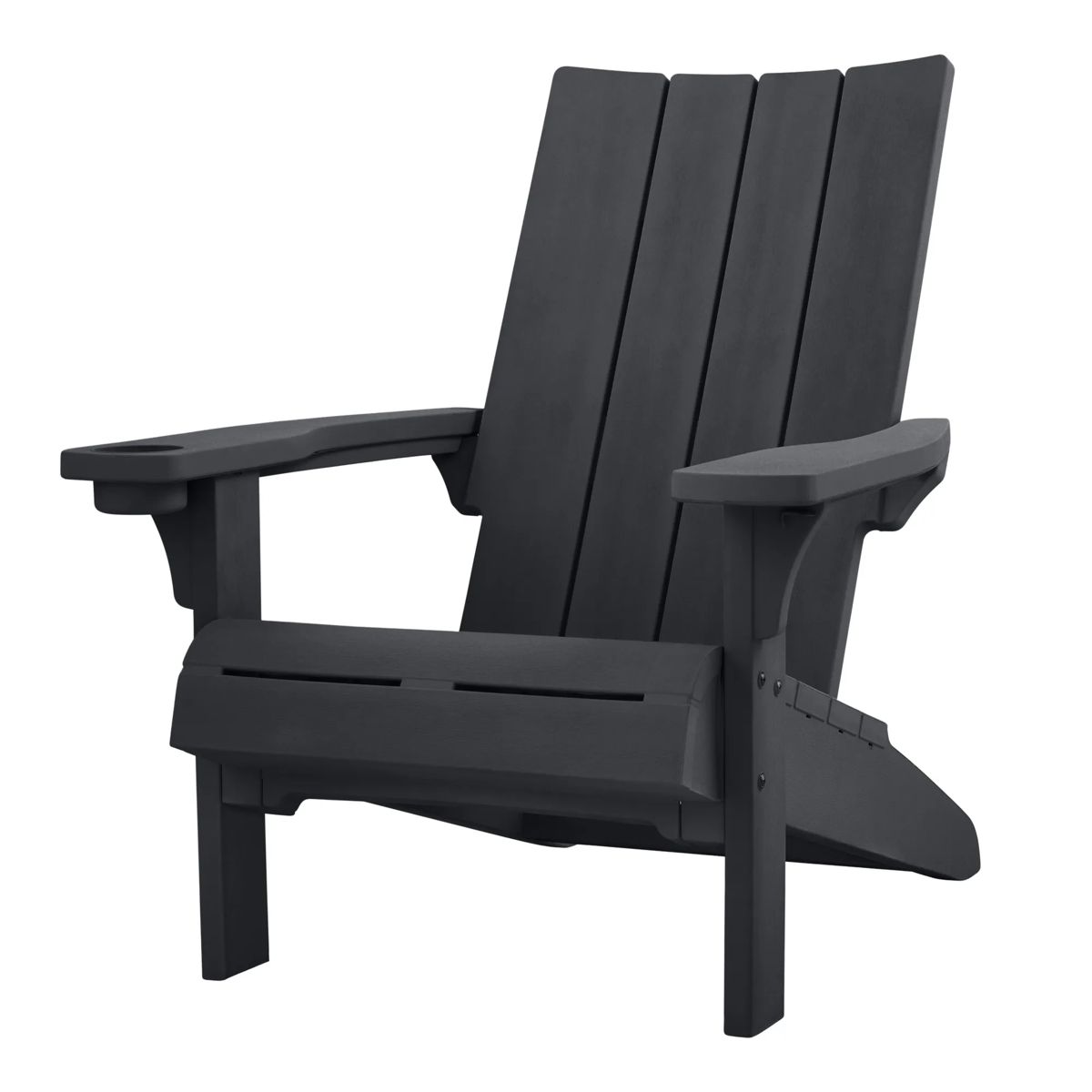 Modern Adirondack Chair With Cup Holder Graphite - Keter US