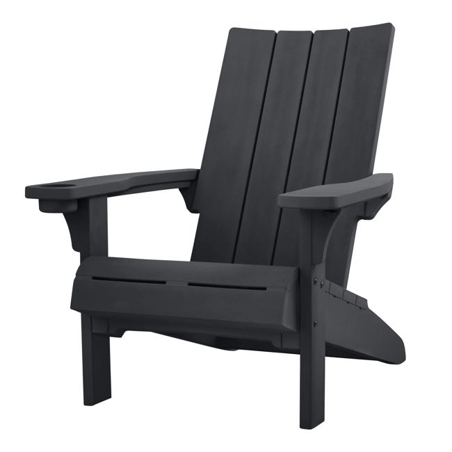 Modern Graphite Outdoor Adirondack Chair - Keter US