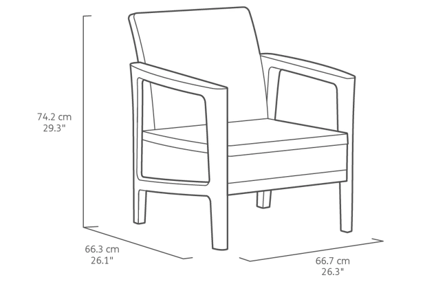 Atlas Linea Balcony Set - Graphite