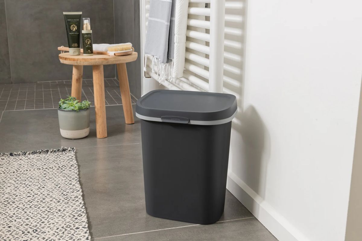 Mistral Flat Afvalbak 10L - Antraciet