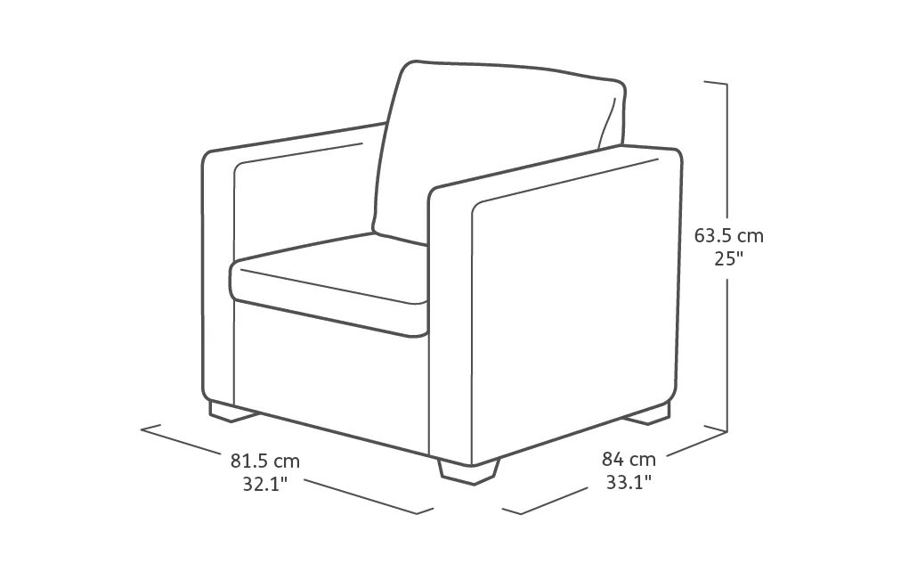 Fauteuil d’extérieur Salta en résine d’aspect rotin − Gris − Keter Canada
