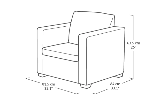 Salta Outdoor Lounge Chair - Graphite - Keter US