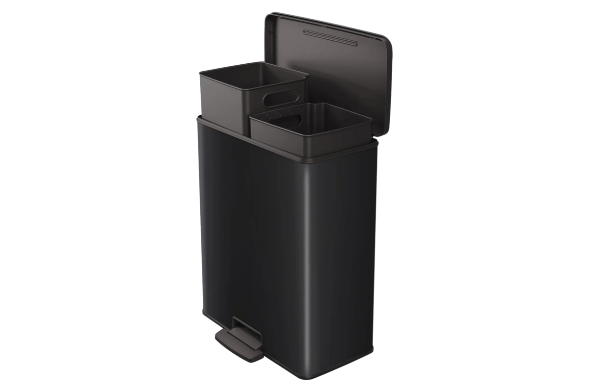 Decobin Duo Prullenbak 26L+26L - Zwart