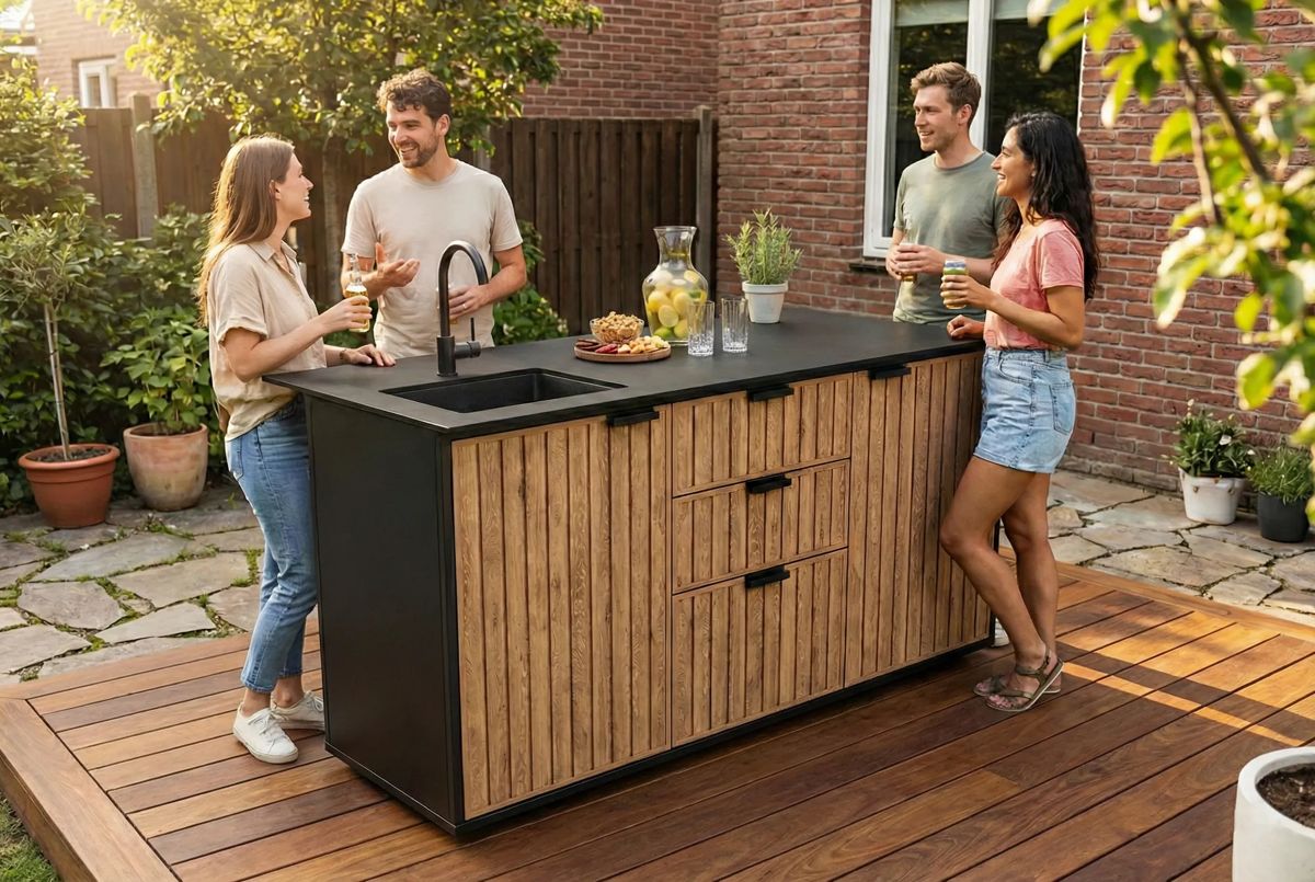 Compacte Buitenkeuken - 72,1x167,9x94 cm  - Venetian Bruin