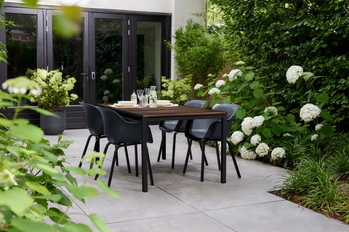 Table Porto 156cm 6 places - Marron Aspect Noyer