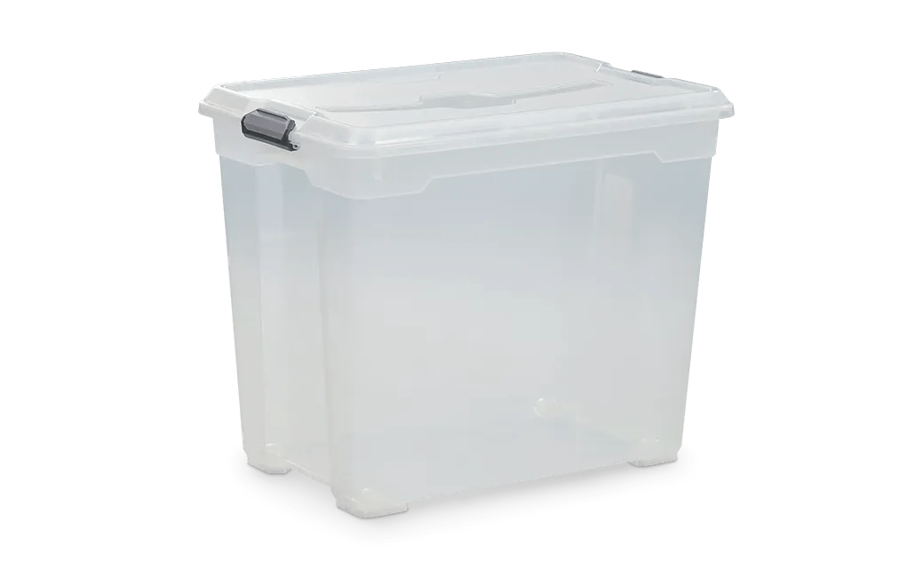 ארגז נע מובר 79 ליטר XXL - שקוף\לבן