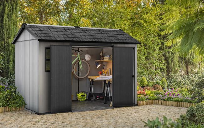Oakland Gerätehaus 1175  - 350x230x253cm - Graubraun