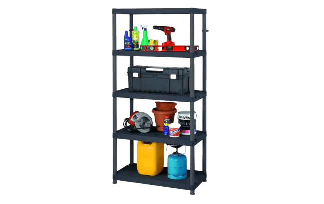 סט 5 מדפים 18″ סיגמא - שחור