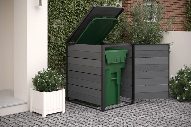 Contenedor de cubos Signature - 112,4 x 87,1 x 125,9 cm y 360L - Gris