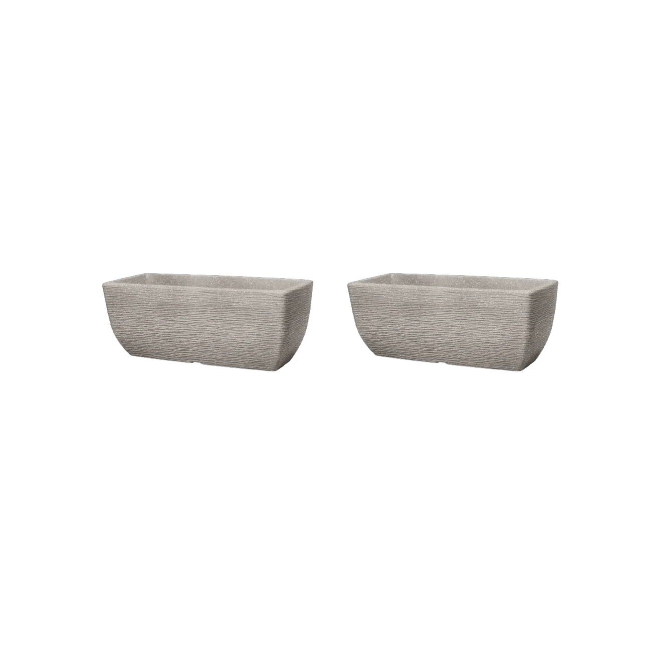 Cotswold Trough Planter 60cm Set of 2 - Limestone Grey