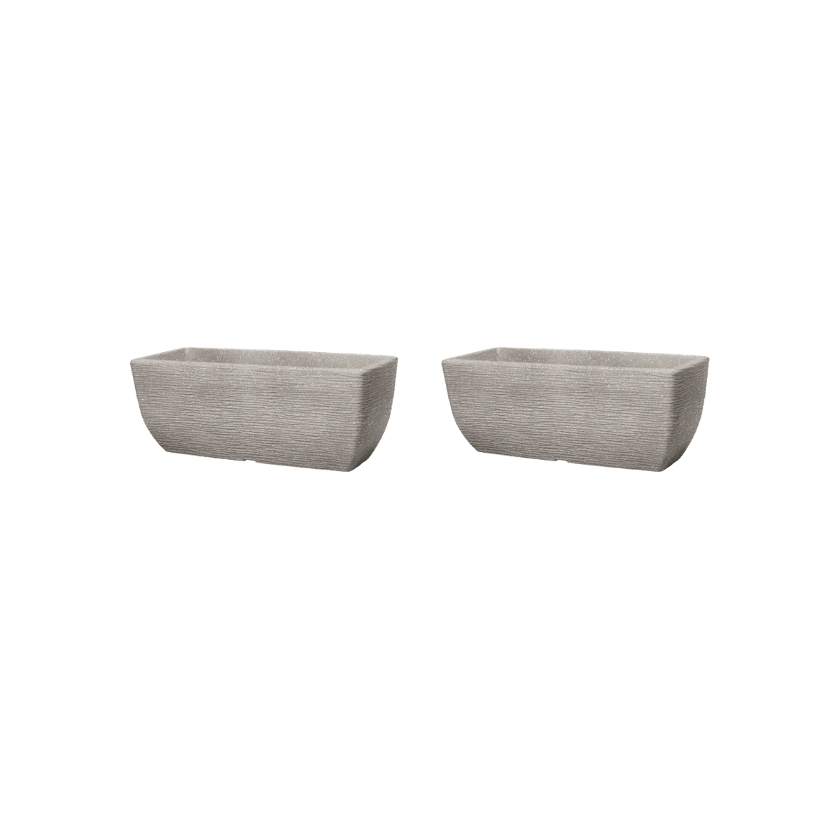 Cotswold Trough Planter 60cm Set of 2 - Limestone Grey