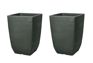 Cotswold Tall Square Planter 33cm Set of 2 - Marble Green