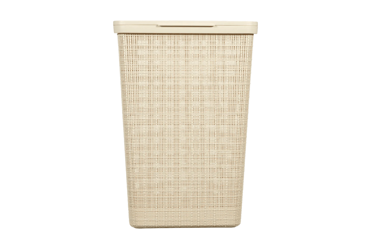 Jute Wasmand 58L - Wit