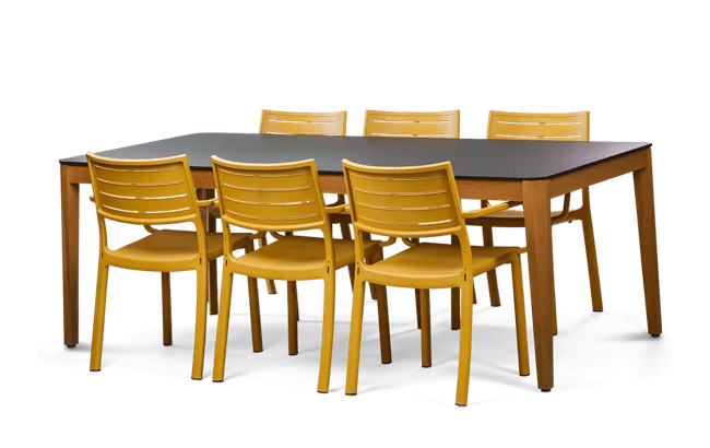 שולחן אוכל ספיר - שחור