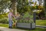 Green Privacy Planter With Tulip-Shaped Trellis - Keter US