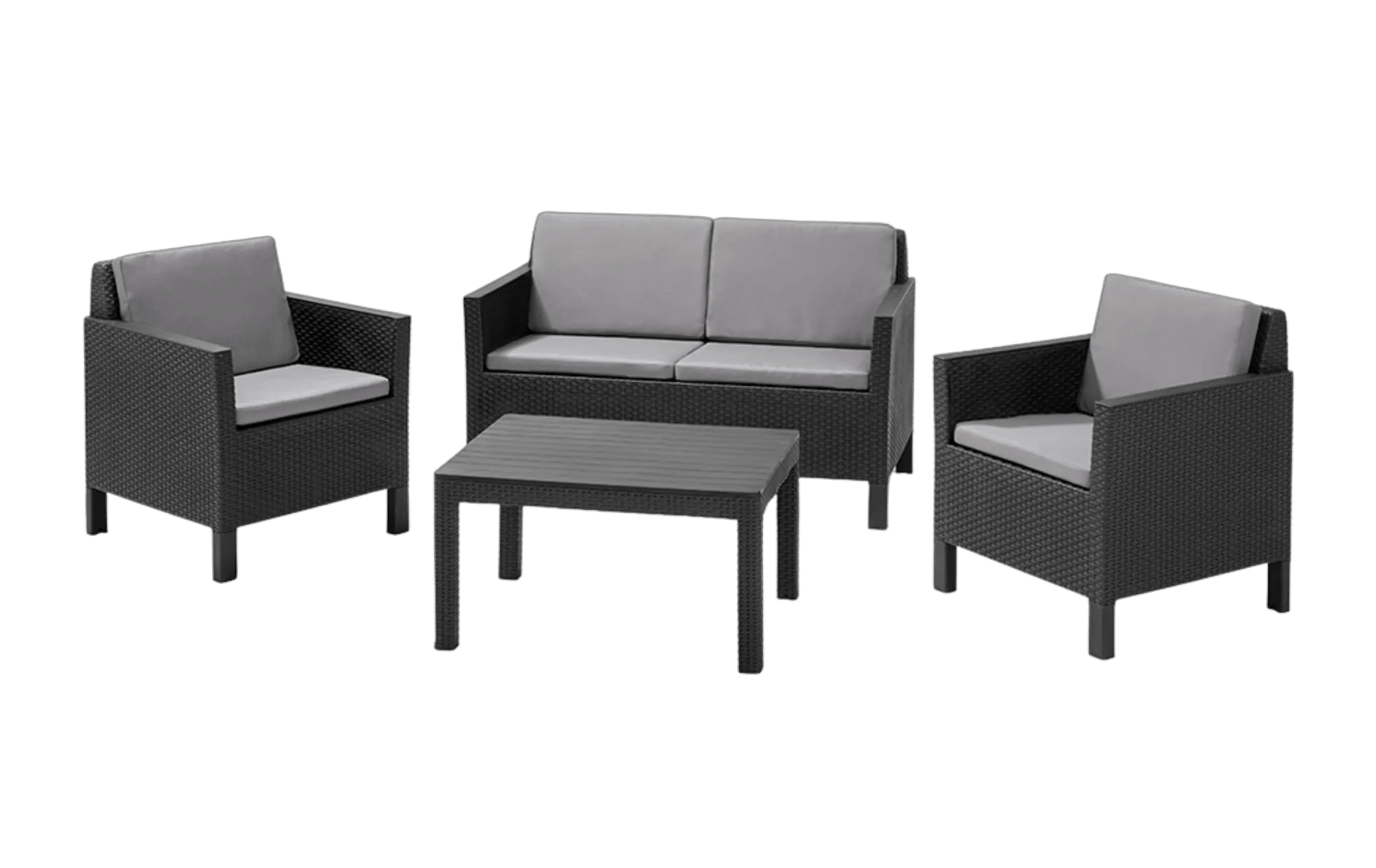 Conjunto de exterior de 4 plazas Chicago - Grafito