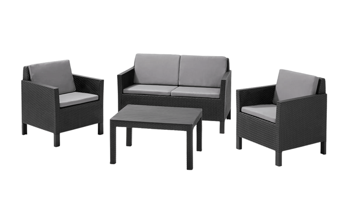 Conjunto de exterior de 4 plazas Chicago - Grafito