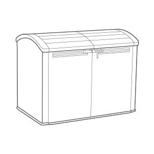 Cobertizo de exterior SIO Ultra - 177x113x134 cm y 2000L - Marrón