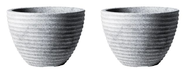 Honey Pot Low Planter 37cm Set of 2 - Alpine Grey