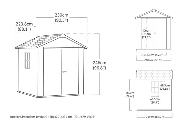 Signature Apex Shed 7.5x7ft 