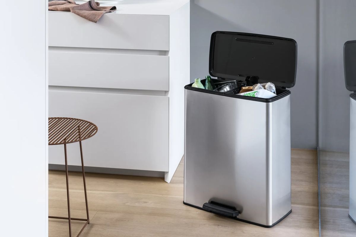 Decobin Duo Prullenbak 26L+26L - Zilver