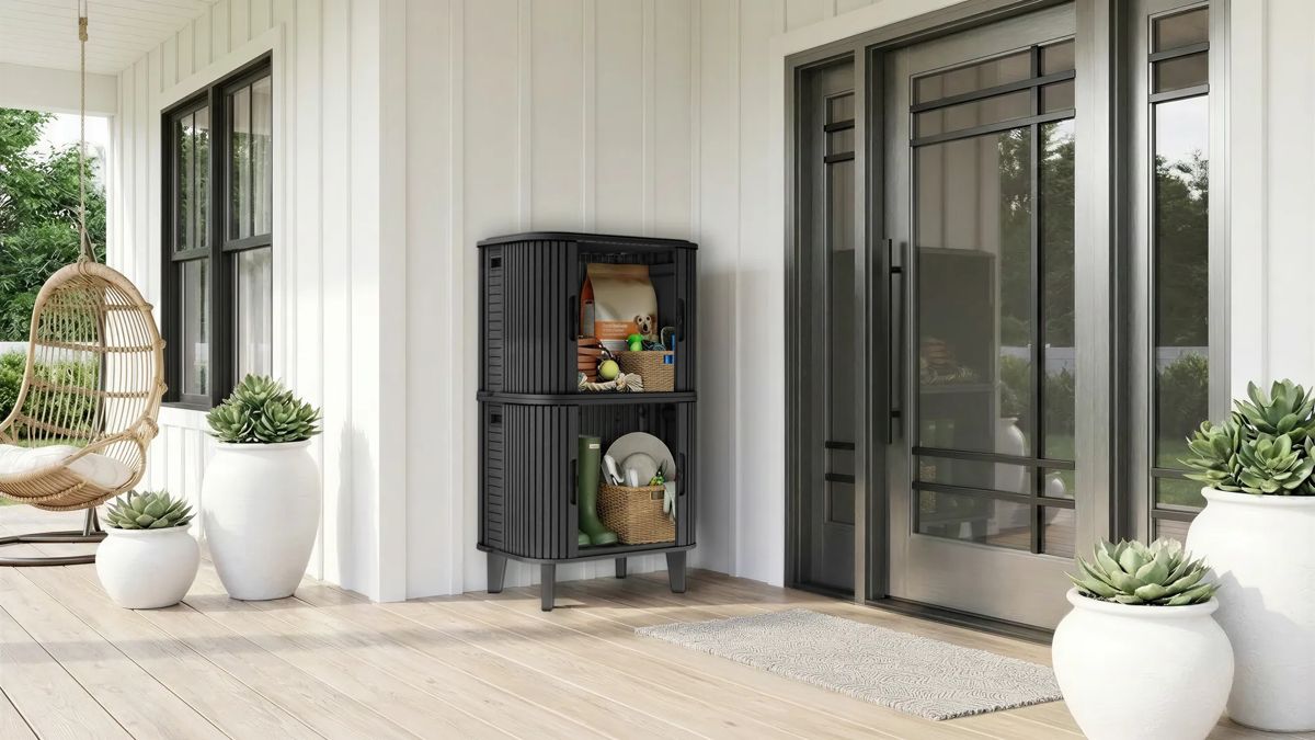 Velo 30 Gal Outdoor Cabinet Deck Box Graphite Set of 2 - Keter US