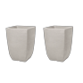 Cotswold Tall Square Planter 33cm Set of 2 - Limestone Grey