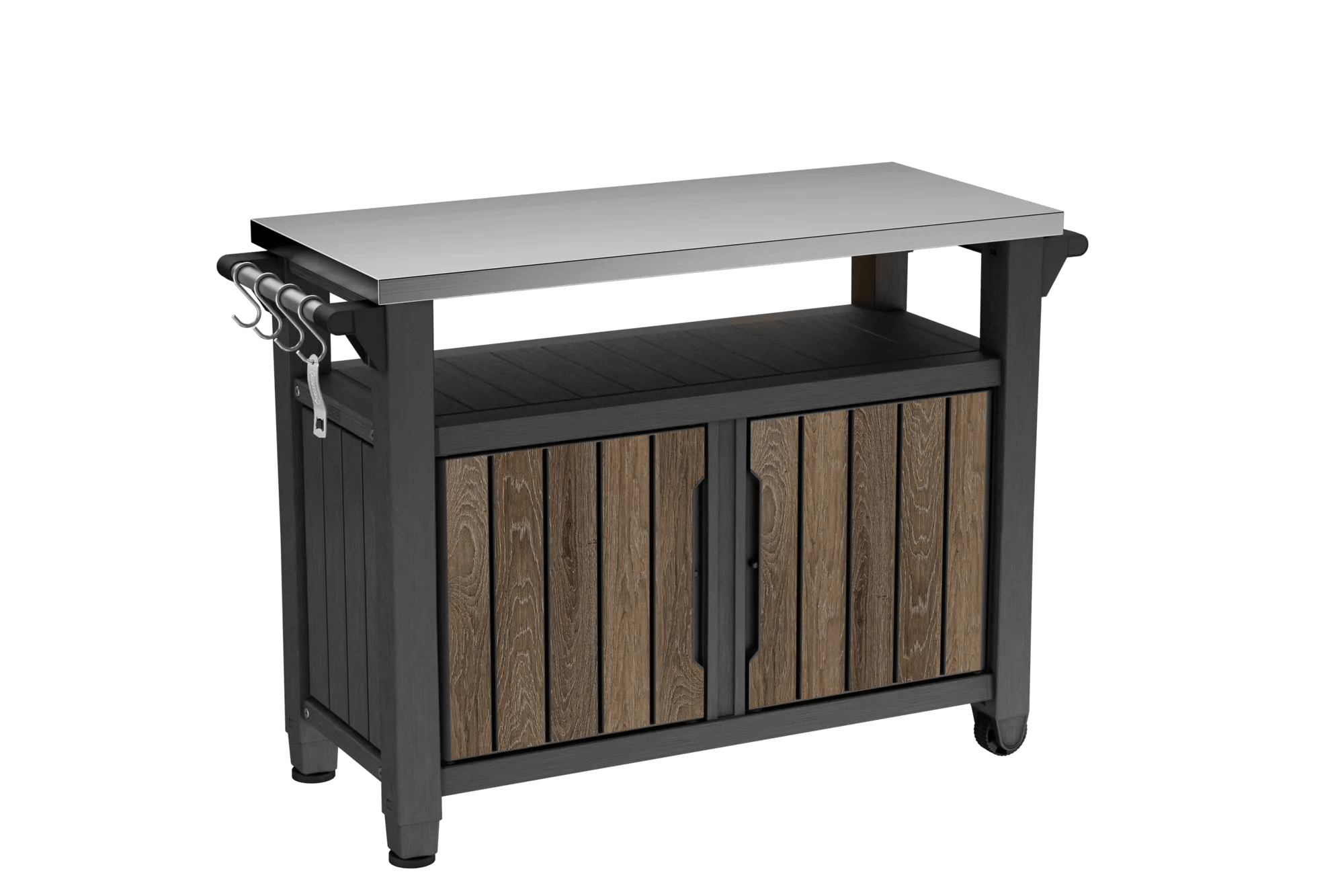 Signature Unity XL Outdoor Kitchen Cart with Storage - Walnut Brown