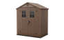 Caseta de exterior Darwin 6x4 ventanas frontales. 190x122x221 y 2,2m2 - Marrón