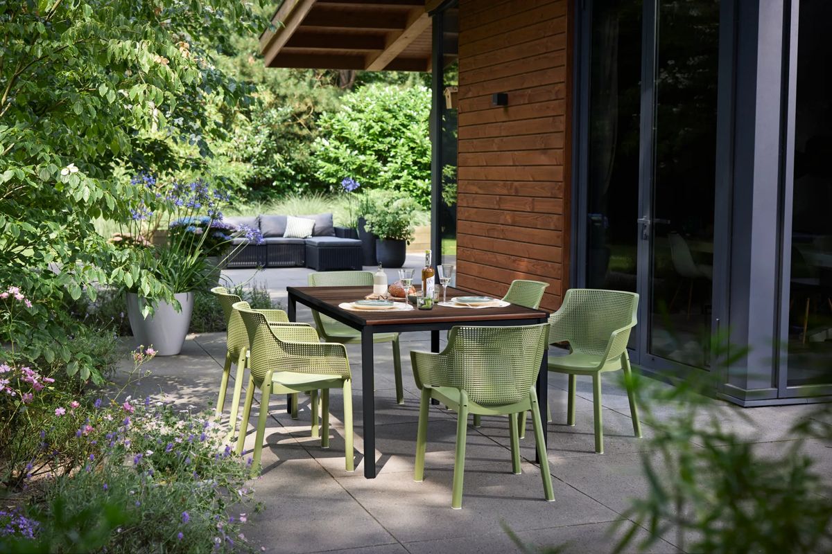 Table Porto 156cm 6 places - Marron Aspect Noyer