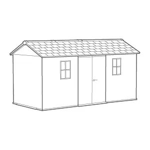 Signature Apex Shed 15x7.5ft - Rosewood