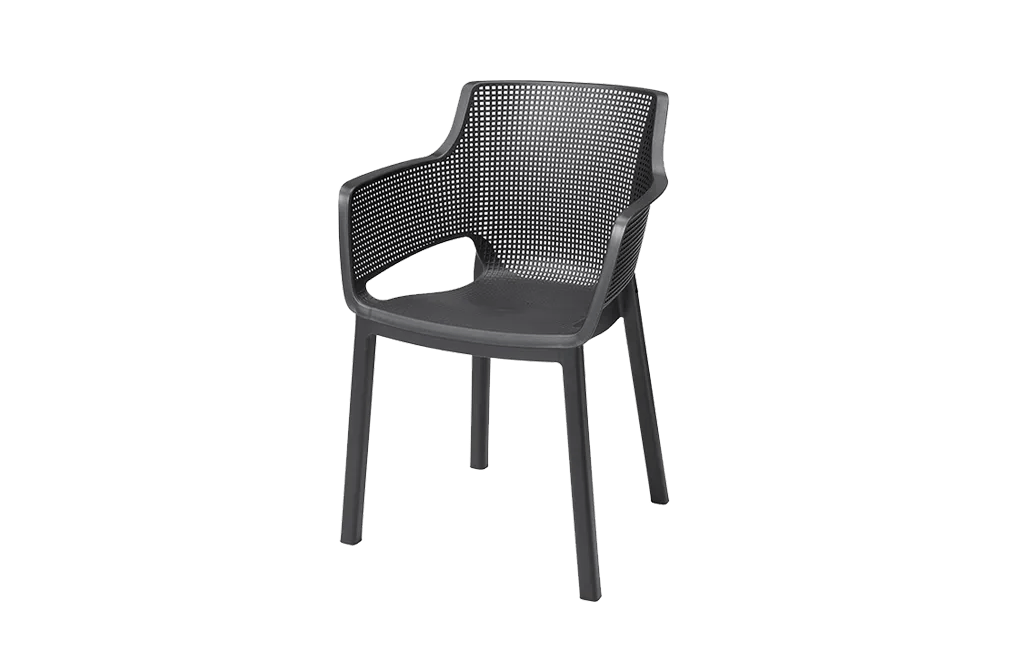 Fauteuil Elisa - Lot de 4 - Graphite