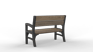 Porto Bankje - 120x63x88cm - Walnut