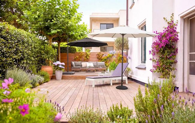 שמשיה עגולה 3 מטר - לבן-קרם