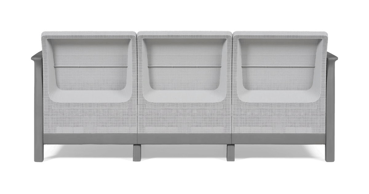 Scandi Linea 3-zits Loungebank - Lichtgrijs