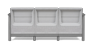 Scandi Linea 3-zits Loungebank - Lichtgrijs