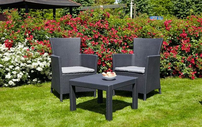 מערכת ישיבה רוסריו בלקוני - אפור כהה