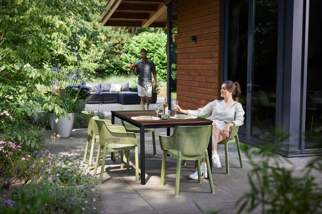 Table Porto 160cm 6 places - Marron Aspect Noyer