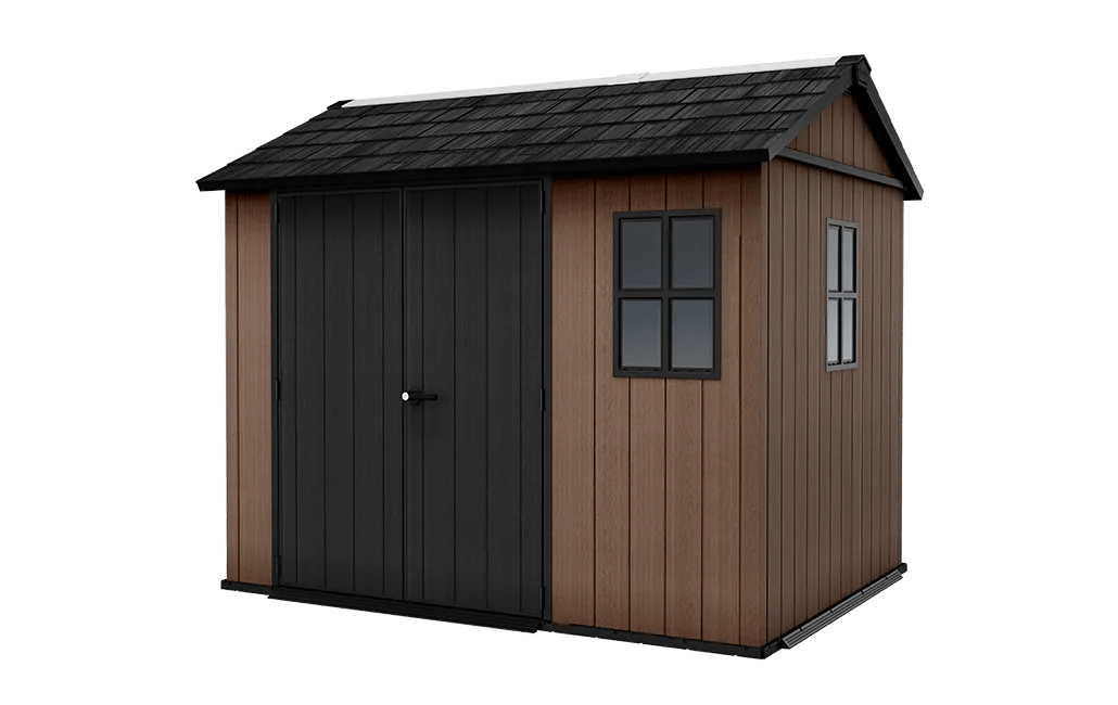 Caseta de exterior Newton Plus 759 - 230x287x246 cm y 5,7m2 - Marrón